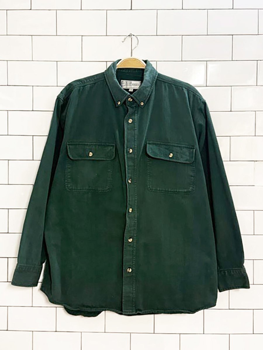 vintage 90s functionals two pocket full button shirt - good market thrift store