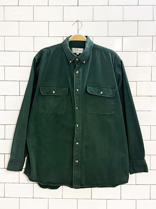 vintage 90s functionals two pocket full button shirt - good market thrift store