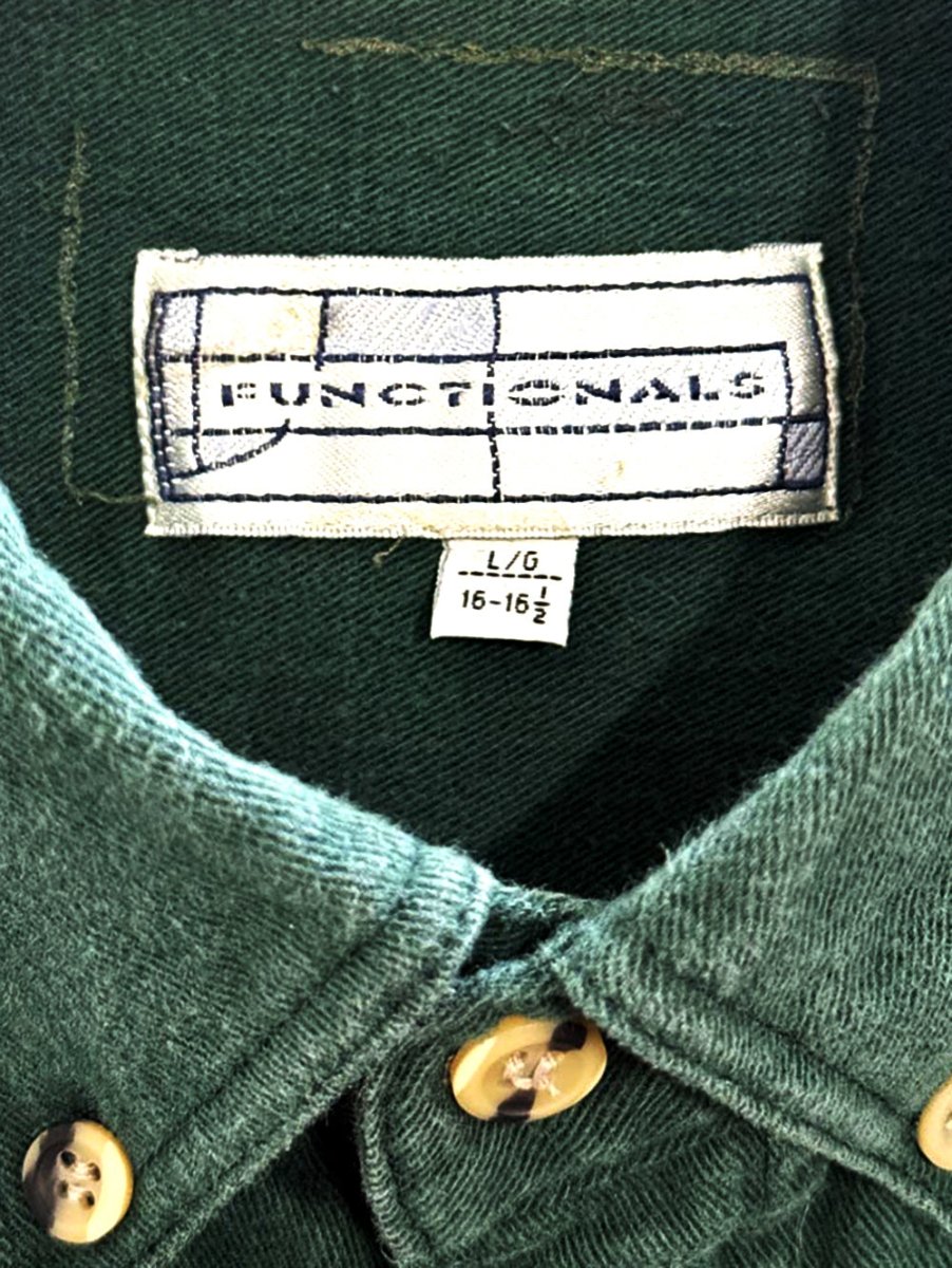 vintage 90s functionals two pocket full button shirt - good market thrift store