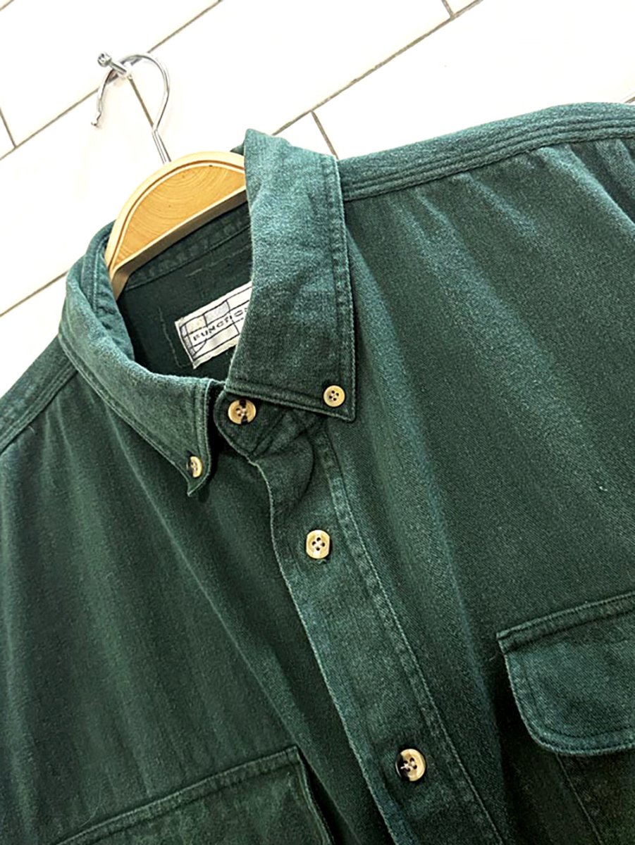 vintage 90s functionals two pocket full button shirt - good market thrift store