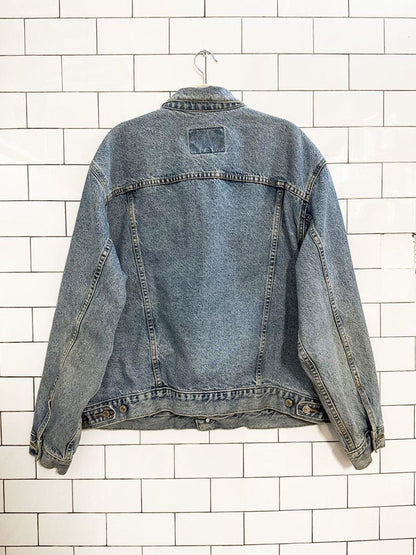 vintage 90s gap denim trucker jacket | born in san francisco 1980 - good market thrift store