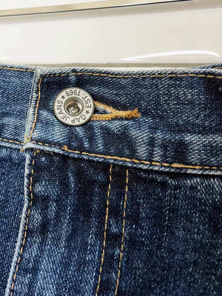 vintage 90s gap mini denim skirt - good market thrift store
