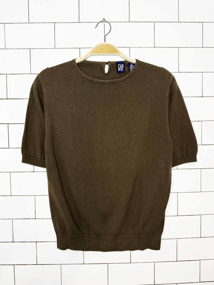 vintage 90s gap short sleeve knit top - good market thrift store
