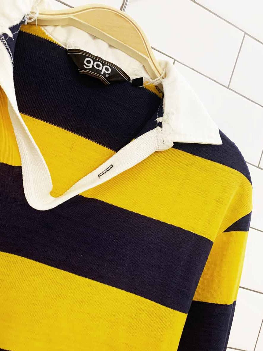 vintage 90s gap striped rugby collared pullover - good market thrift store