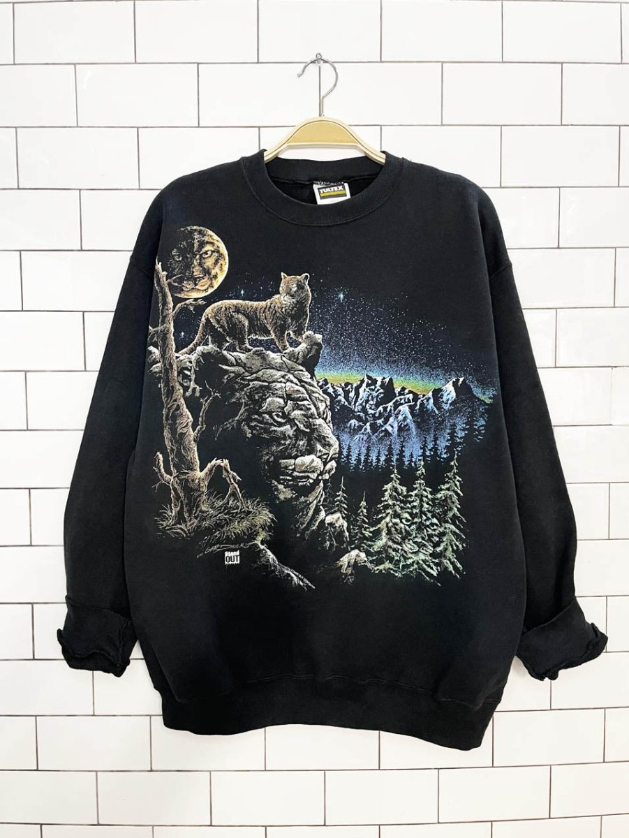 vintage 90s gardner animal sweatshirt | tultex - good market thrift store