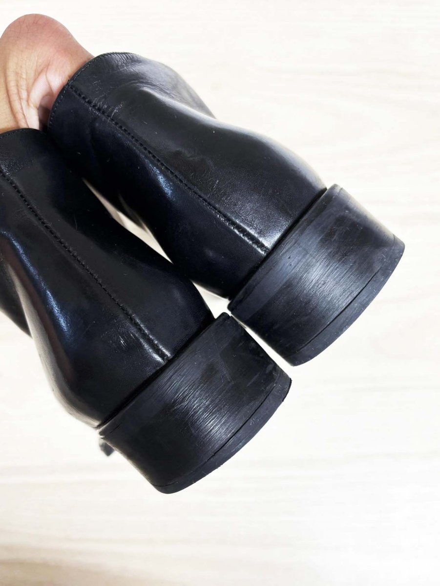 vintage 90s gianni gregori square toe lace up ankle boots - good market thrift store