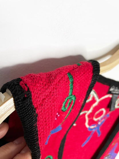 vintage 90s gladys bagley holiday wreaths knit vest | work in progress - good market thrift store