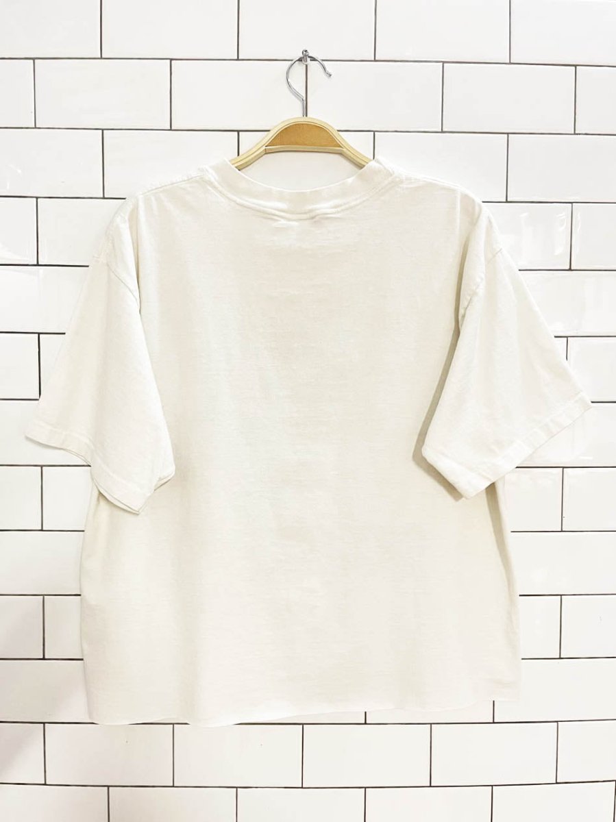 vintage 90s glitter dolphin single stitch cropped tee | screen stars - good market thrift store