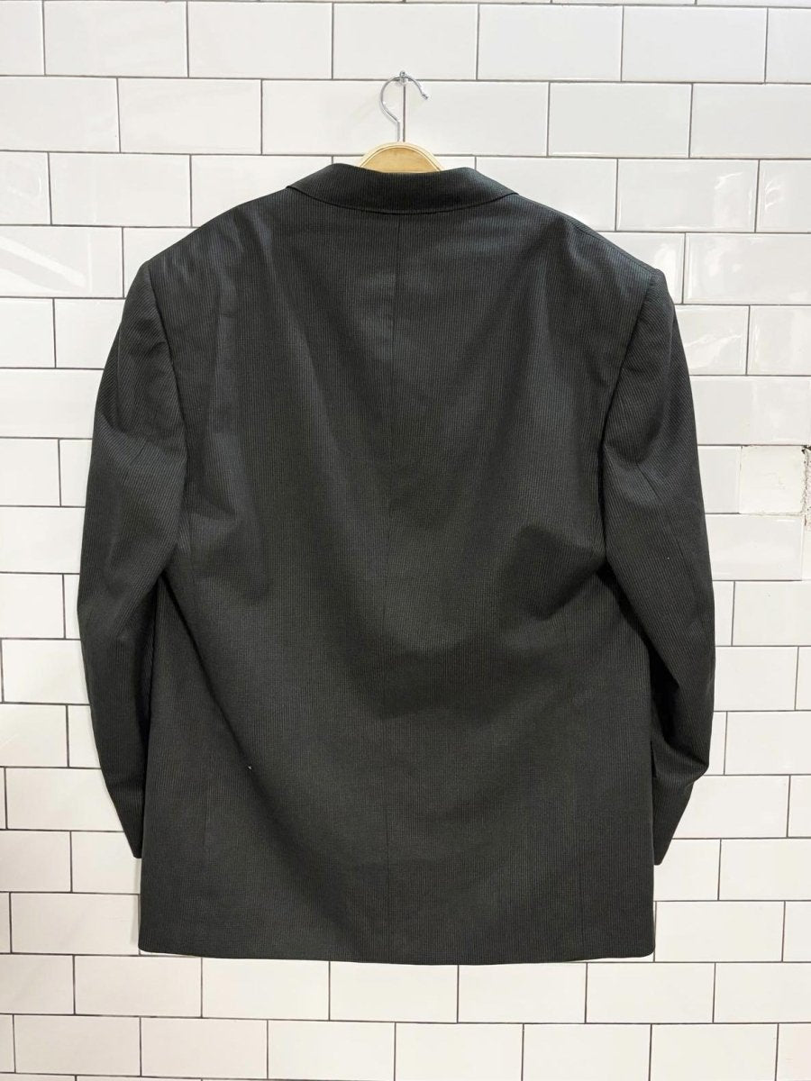 vintage 90s gus pappas wool - blend double breasted blazer - good market thrift store