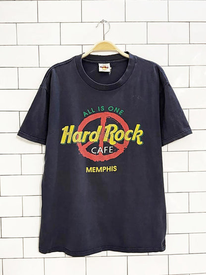 vintage 90s hard rock cafe memphis graphic tee | made in USA - good market thrift store