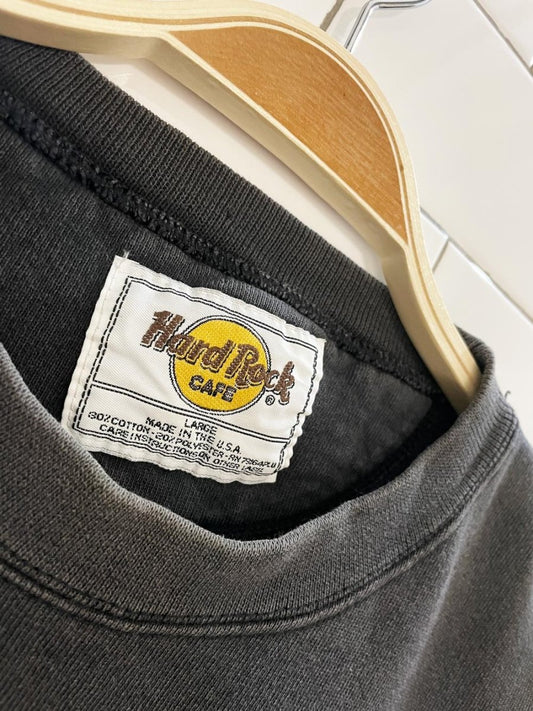 vintage 90s hard rock cafe save the planet cropped sweatshirt | made in USA - good market thrift store