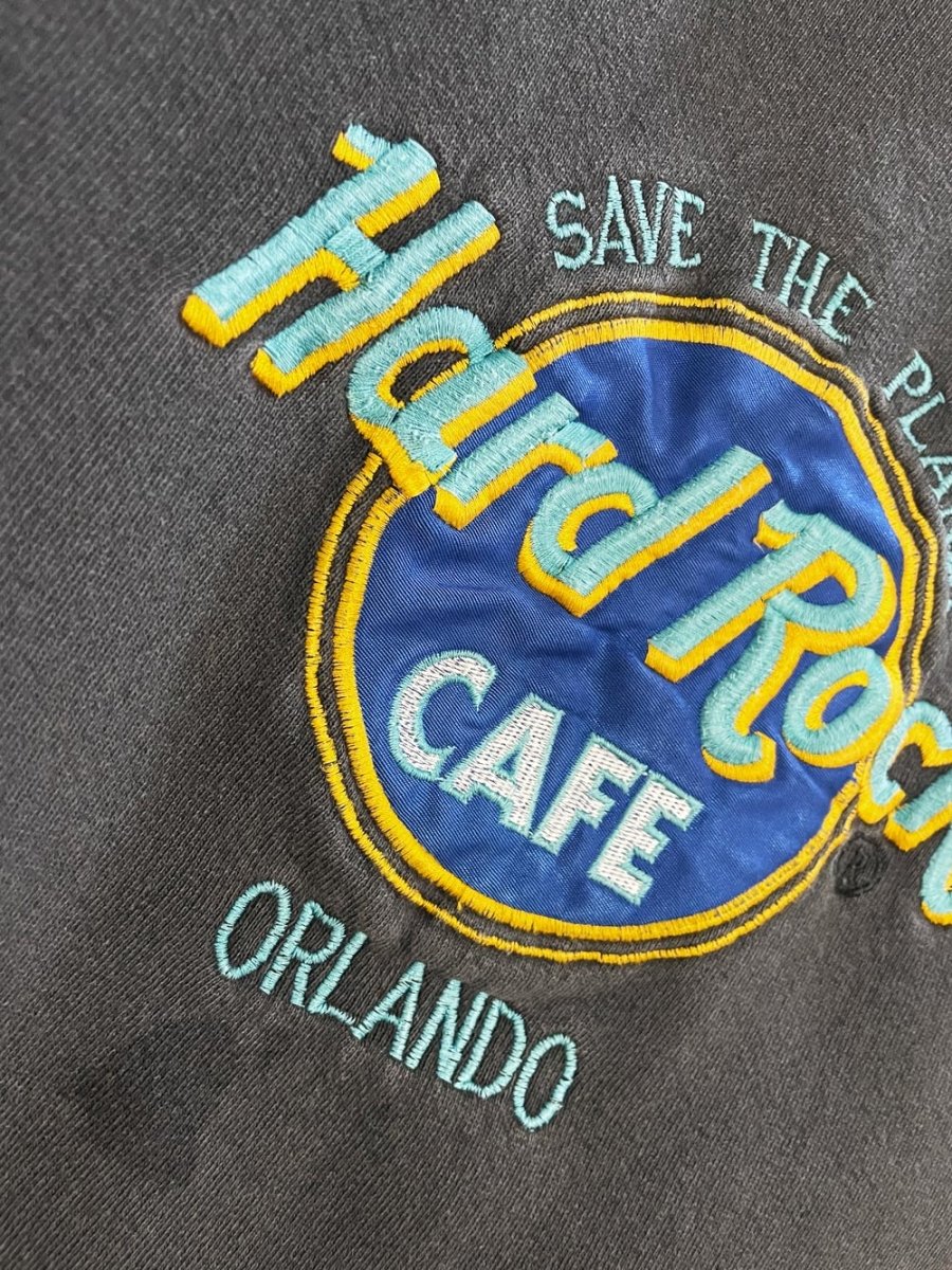 vintage 90s hard rock cafe save the planet cropped sweatshirt | made in USA - good market thrift store