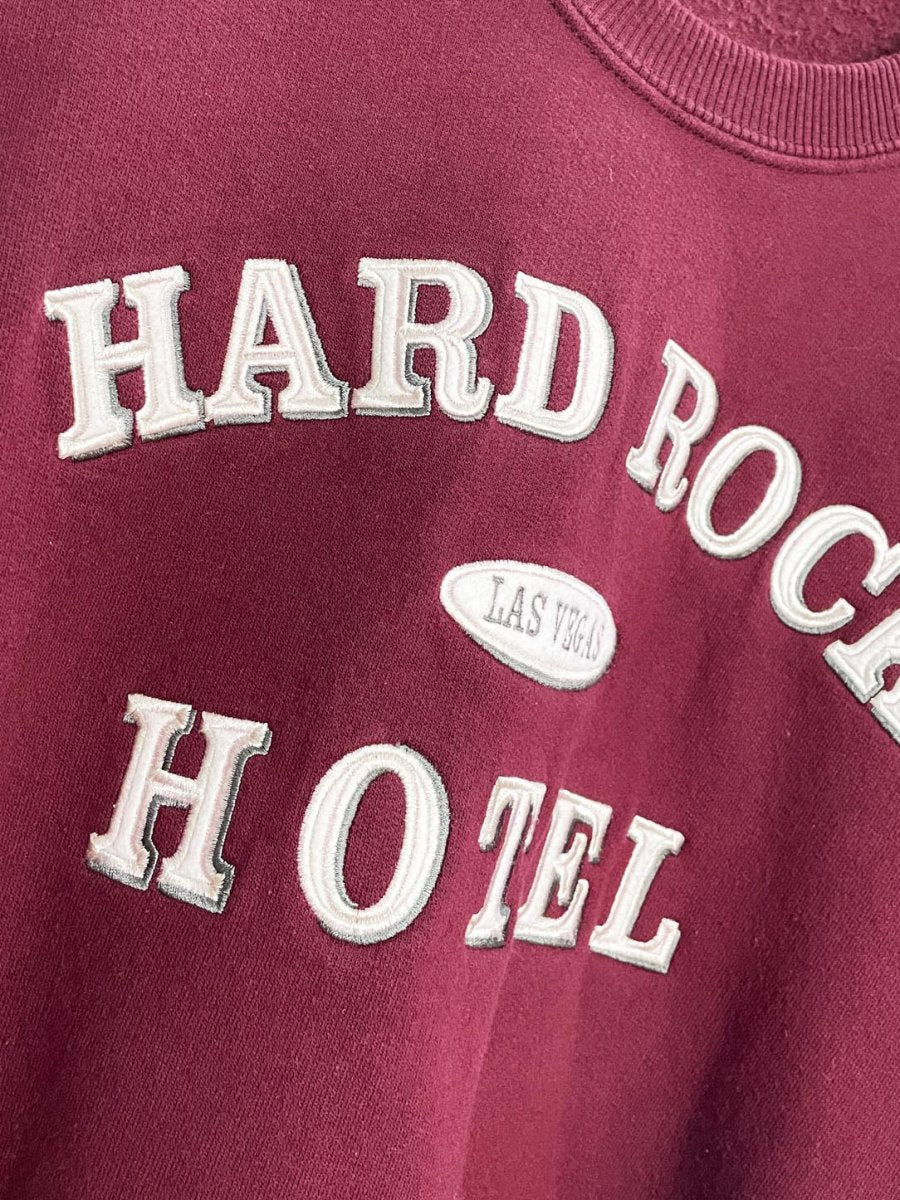 vintage 90s hard rock hotel las vegas embroidered spell out sweatshirt - good market thrift store