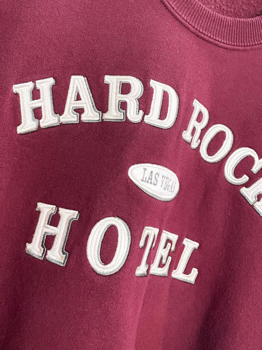 vintage 90s hard rock hotel las vegas embroidered spell out sweatshirt - good market thrift store