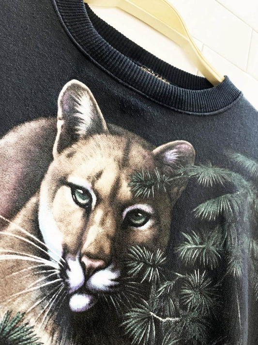 vintage 90s harlequin jungle animal sweatshirt | made in canada - good market thrift store
