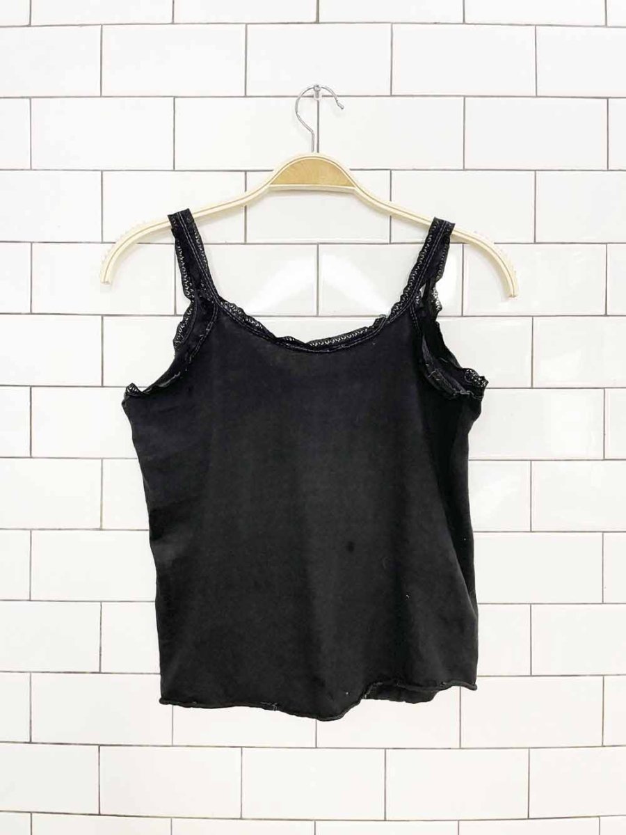 vintage 90s harley davidson lace rolled edge tank top - good market thrift store