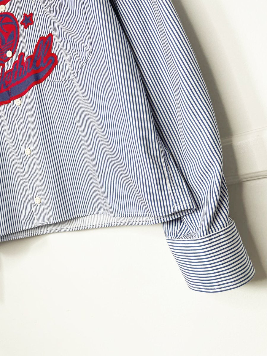 vintage 90s harry rosen x adidas philadelpha 76ers sporty prep cropped shirt | rework - good market thrift store
