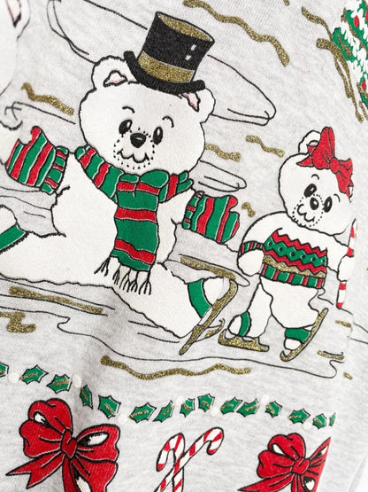 vintage 90s holiday bears graphic sweatshirt | jerzees - good market thrift store