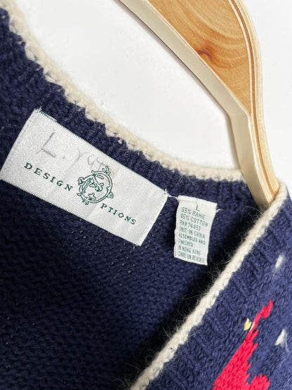 vintage 90s holiday snowmen knit vest | design options - good market thrift store