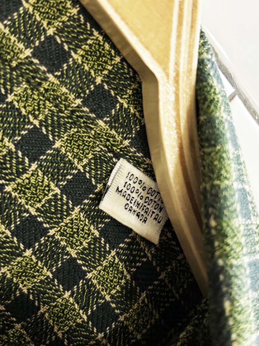 vintage 90s holt renfrew woven flannel shirt - good market thrift store