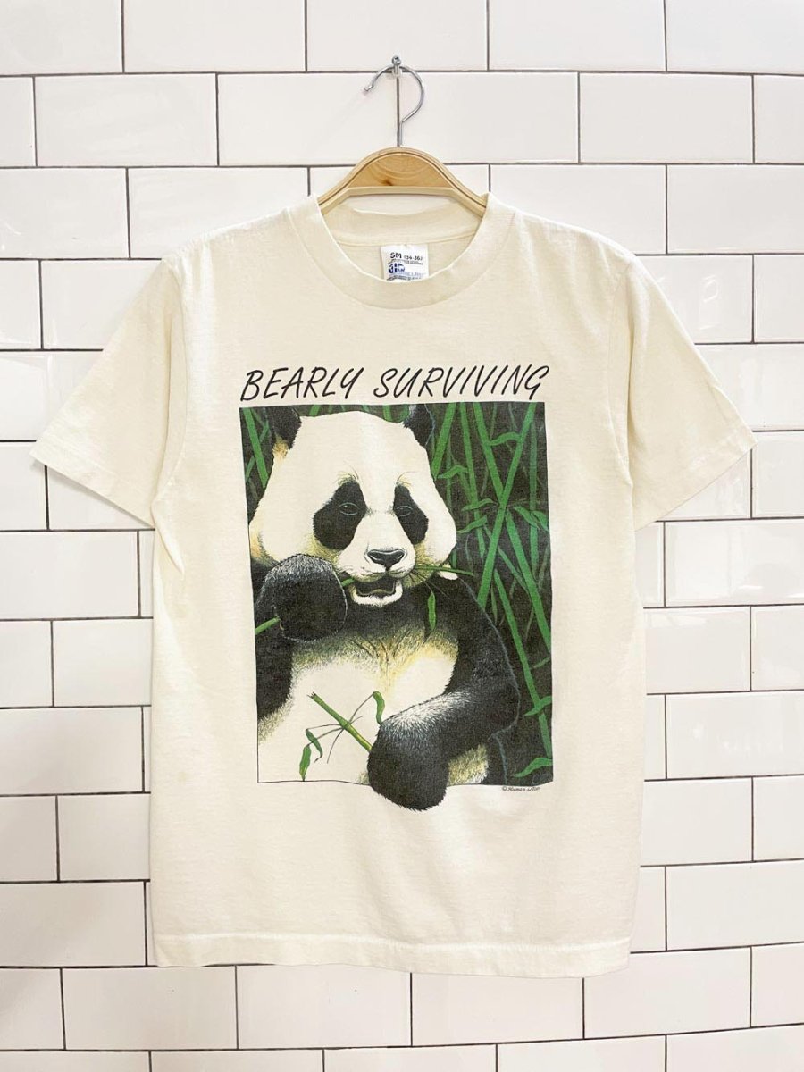 vintage 90s humani - tees barely surviving panda tee | made in USA - good market thrift store