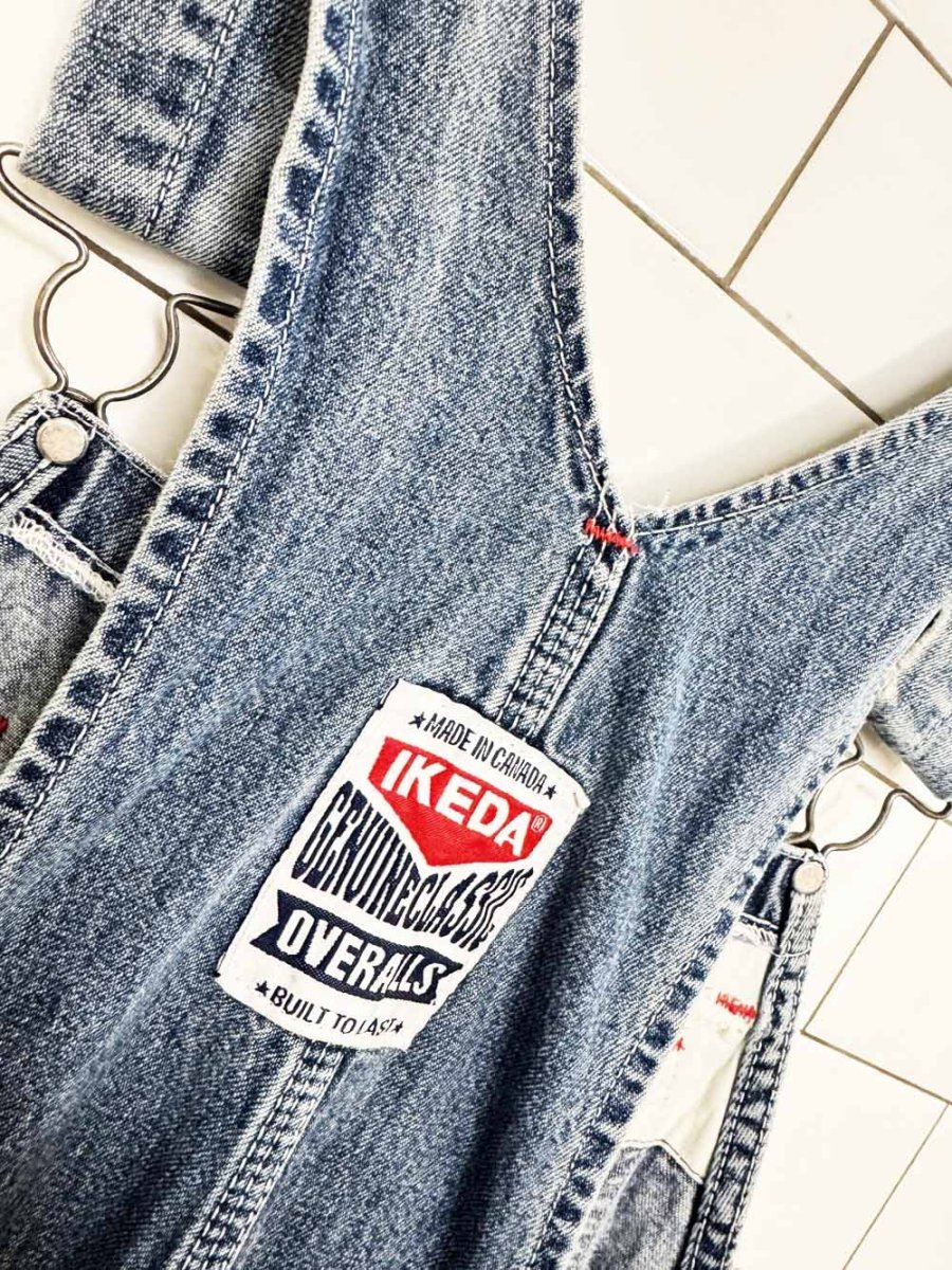 vintage 90s ikeda denim overalls | made in Canada - good market thrift store
