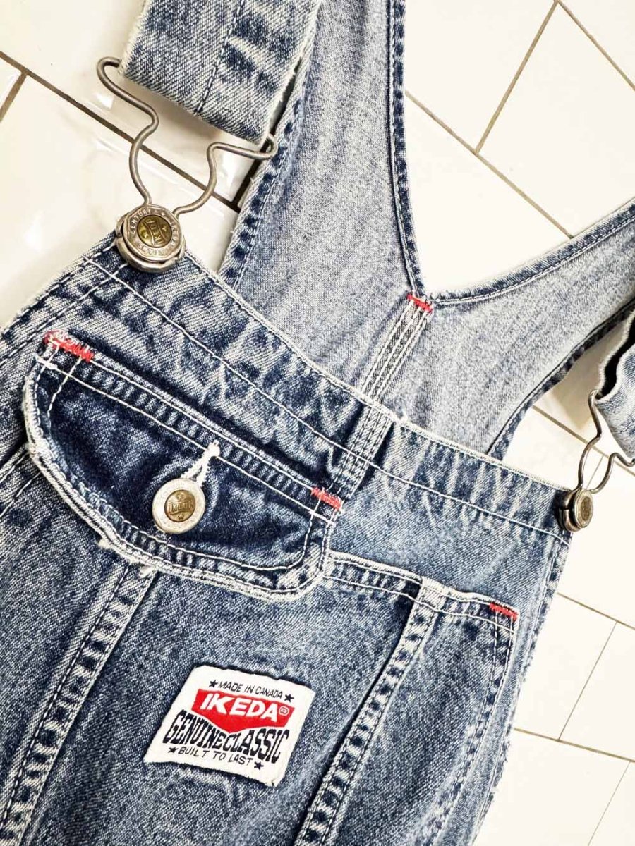 vintage 90s ikeda denim overalls | made in Canada - good market thrift store