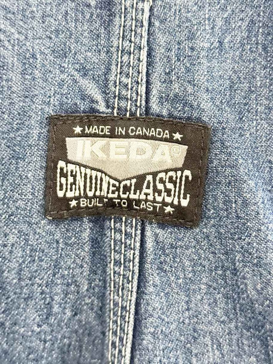 vintage 90s ikeda flared denim overalls | made in Canada - good market thrift store