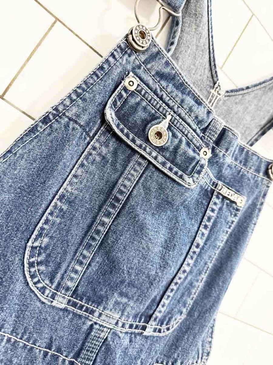 vintage 90s ikeda flared denim overalls | made in Canada - good market thrift store