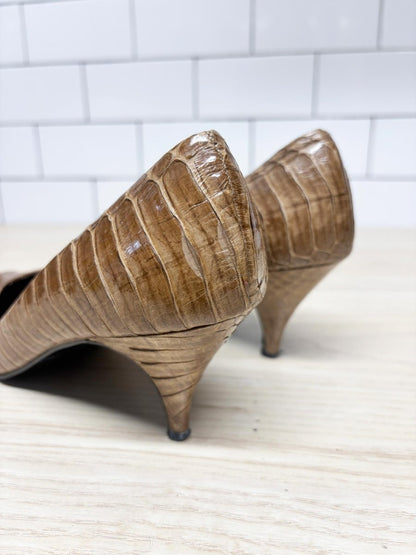 vintage 90s impo snakeskin heels - good market thrift store