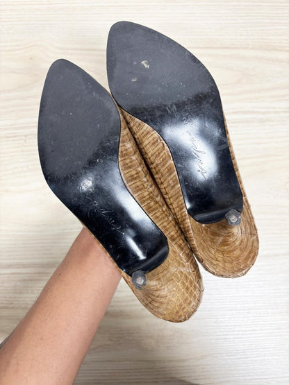 vintage 90s impo snakeskin heels - good market thrift store