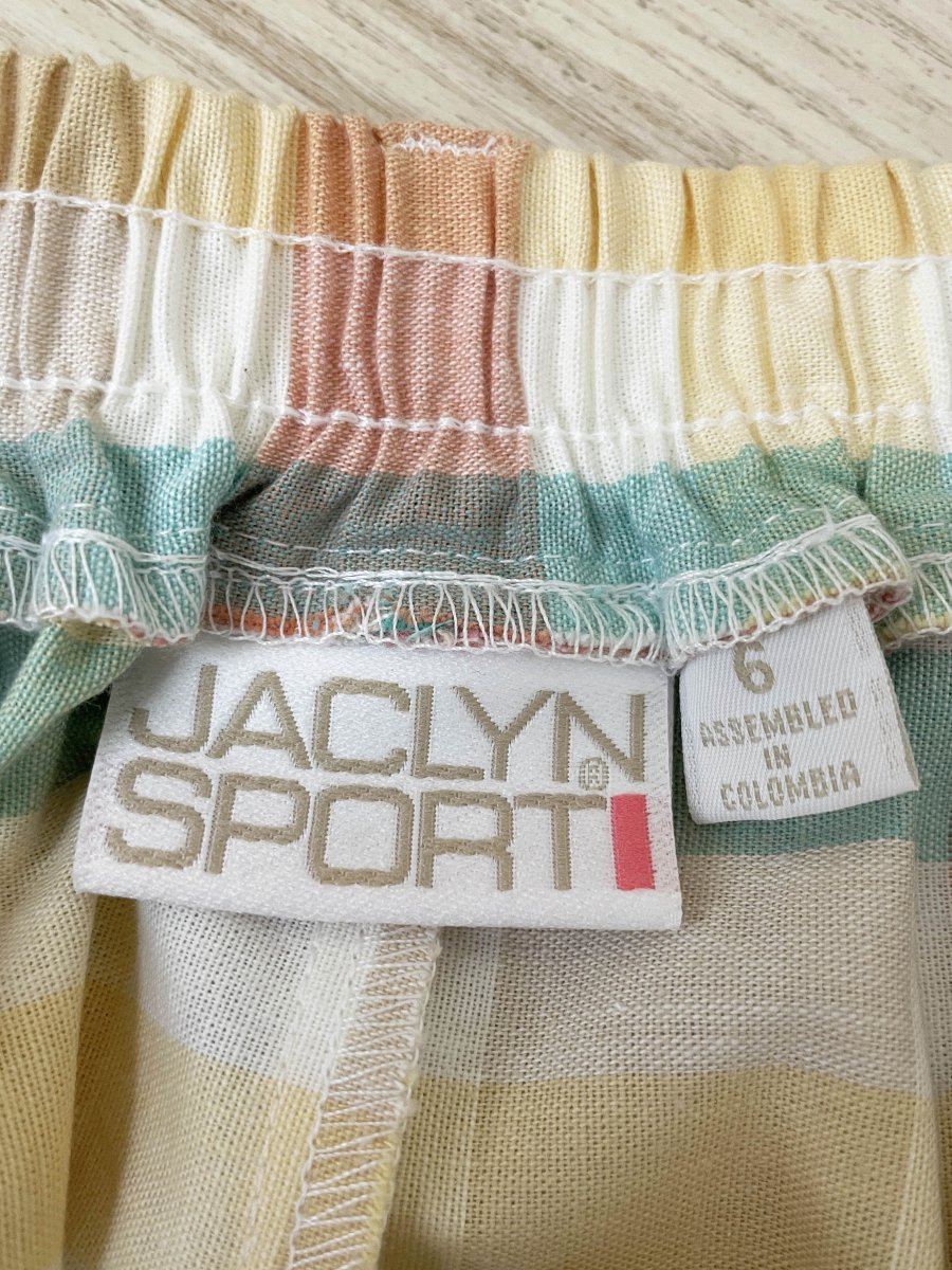vintage 90s jaclyn sport plaid pleated trouser shorts - good market thrift store