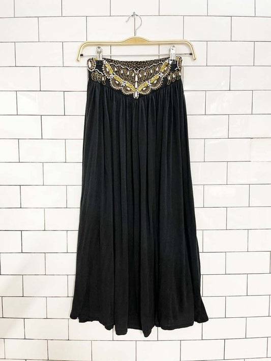vintage 90s jane ashley pearl beaded basque waist midi skirt - good market thrift store