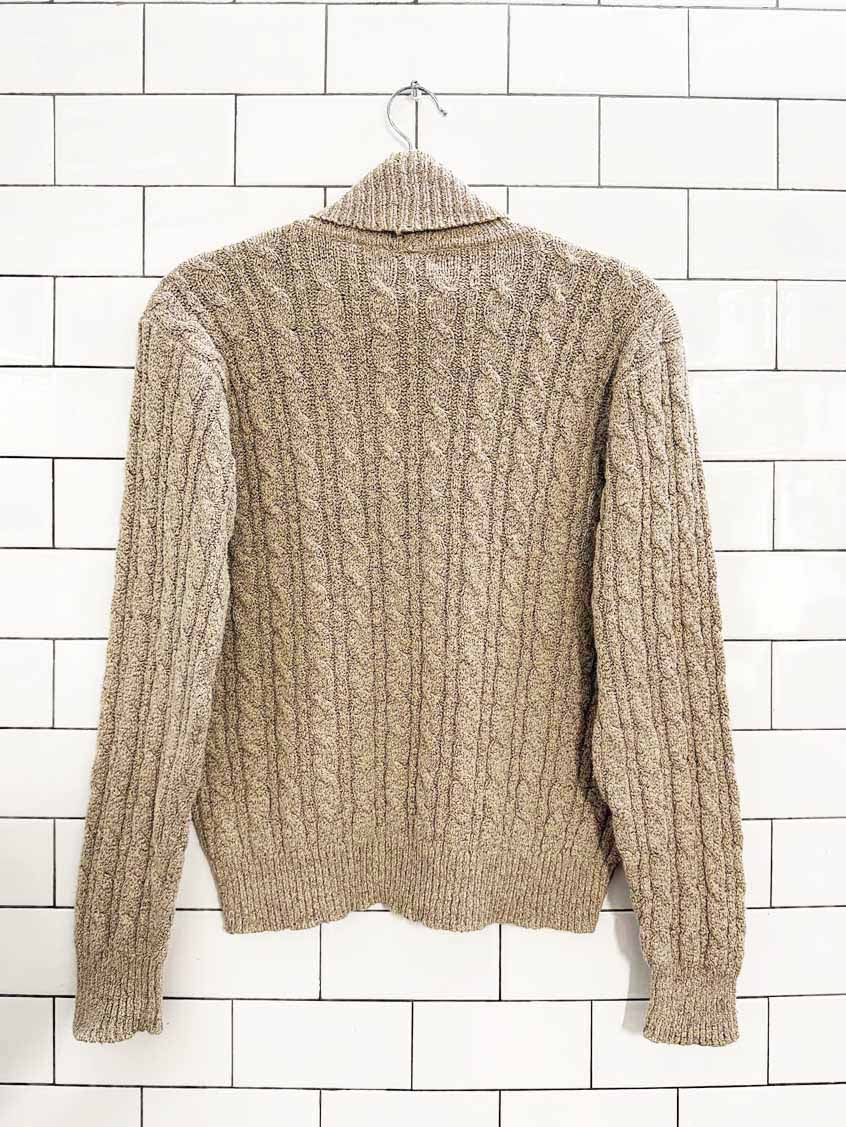 vintage 90s jeanne pierre cable knit turtleneck sweater - good market thrift store