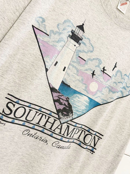 vintage 90s jerzees southampton lighthouse graphic tee | made in USA - good market thrift store