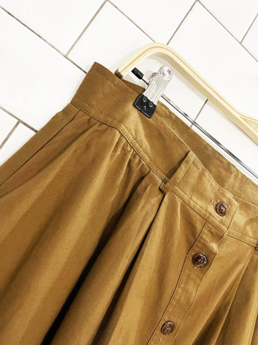 vintage 90s jessica country full button a - line midi skirt - good market thrift store