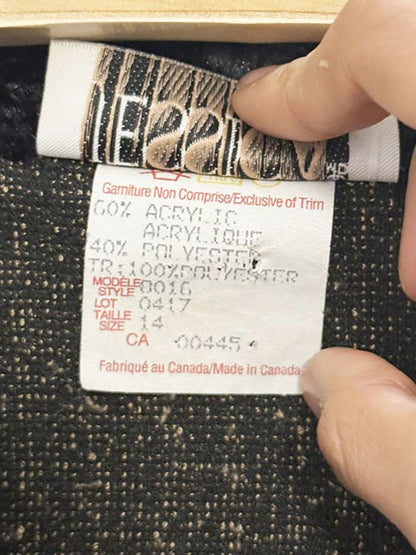 vintage 90s jessica faux fur collar full zip light jacket | made in Canada - good market thrift store