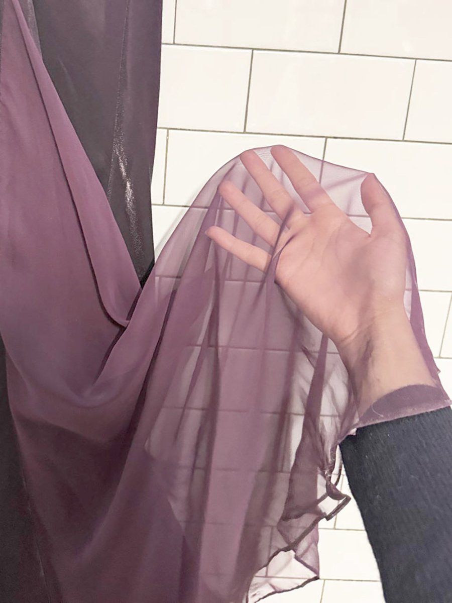 vintage 90s jessica metallic satin chiffon trail maxi dress | made in Canada - good market thrift store