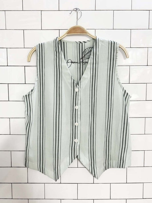 vintage 90s jessica minimal stripe vest - good market thrift store