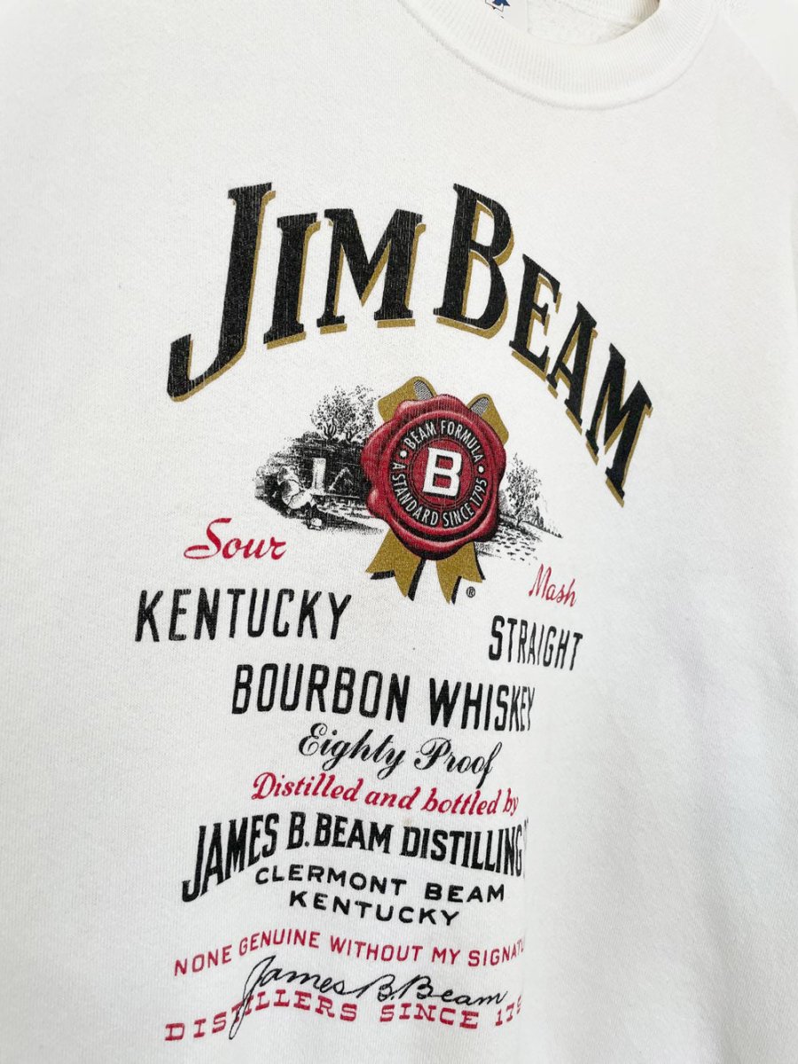 vintage 90s jim beam graphic sweatshirt | jerzees nublend - good market thrift store