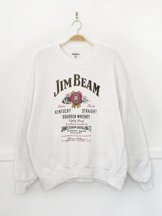 vintage 90s jim beam graphic sweatshirt | jerzees nublend - good market thrift store