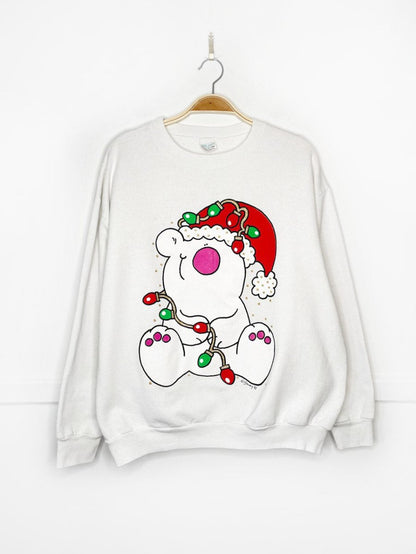 vintage 90s jimmy tangled polar bear sweatshirt | made in USA - good market thrift store