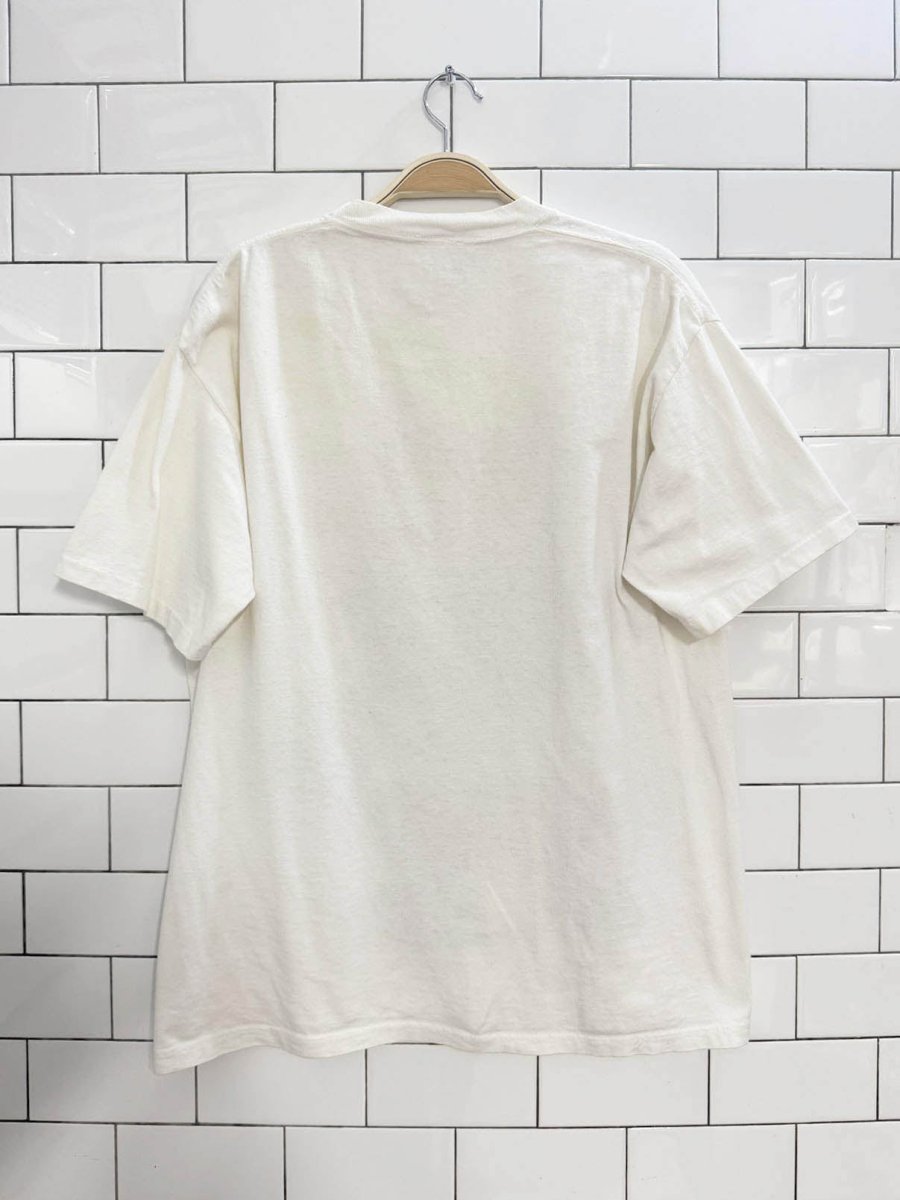 vintage 90s jkb lifeguard cat art graphic tee | made in USA - good market thrift store