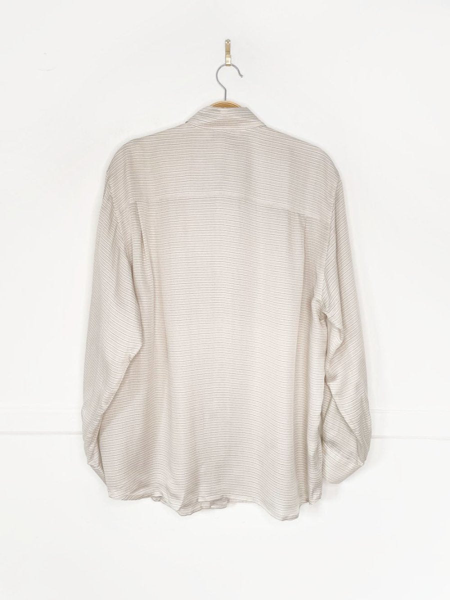 vintage 90s jones new york 100% silk full button shirt - good market thrift store