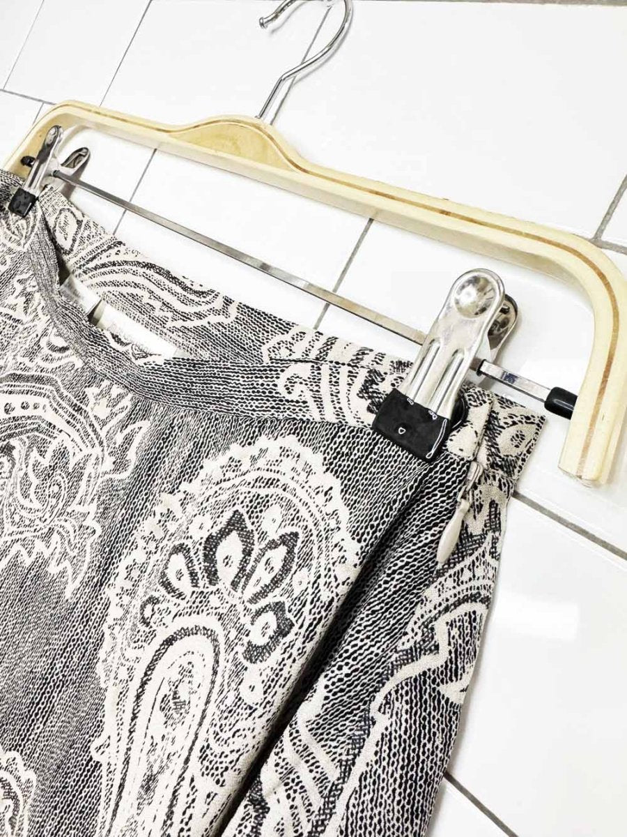 vintage 90s jones new york 100% silk paisley midi skirt - good market thrift store