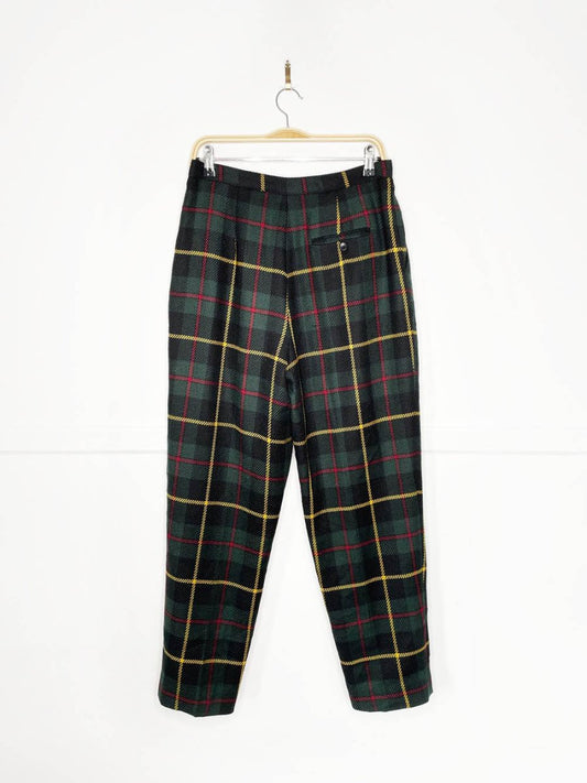 vintage 90s jones new york 100% wool tartan trouser | made in USA - good market thrift store