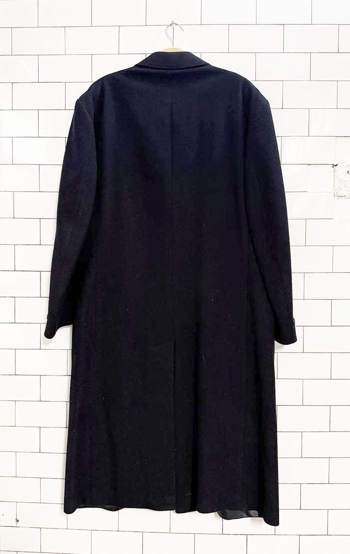 vintage 90s joseph hoyle 100% lambswool overcoat | woven in england - good market thrift store