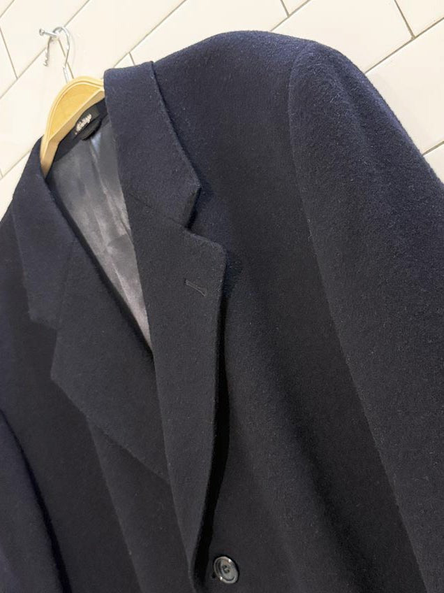 vintage 90s joseph hoyle 100% lambswool overcoat | woven in england - good market thrift store