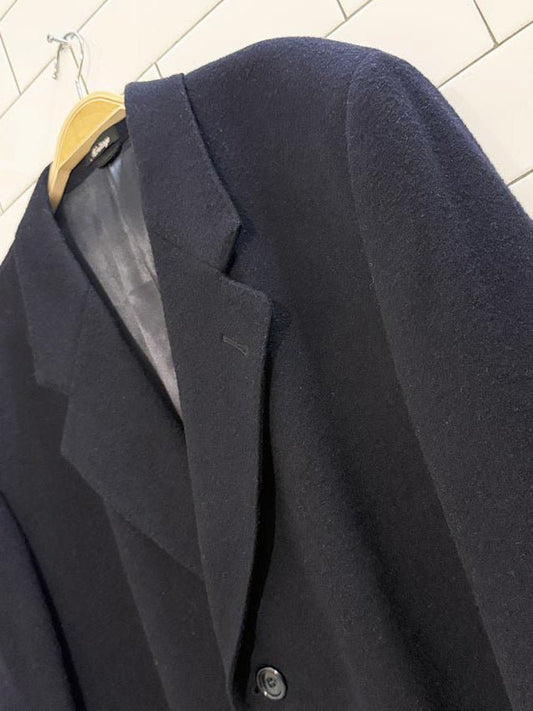 vintage 90s joseph hoyle 100% lambswool overcoat | woven in england - good market thrift store