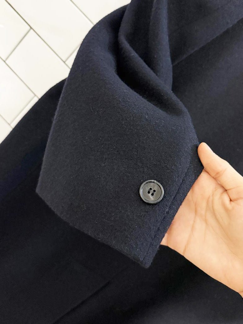 vintage 90s joseph hoyle 100% lambswool overcoat | woven in england - good market thrift store